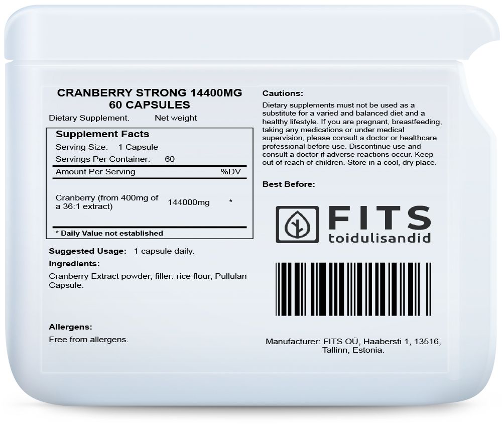 Cranberry Strong 14,400mg 60 κάψουλες
