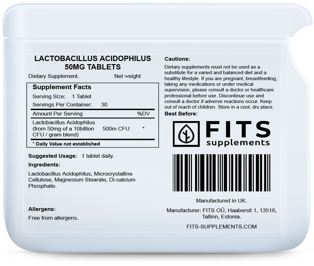 Lactobacillus Acidophilus 50mg 30 δισκία
