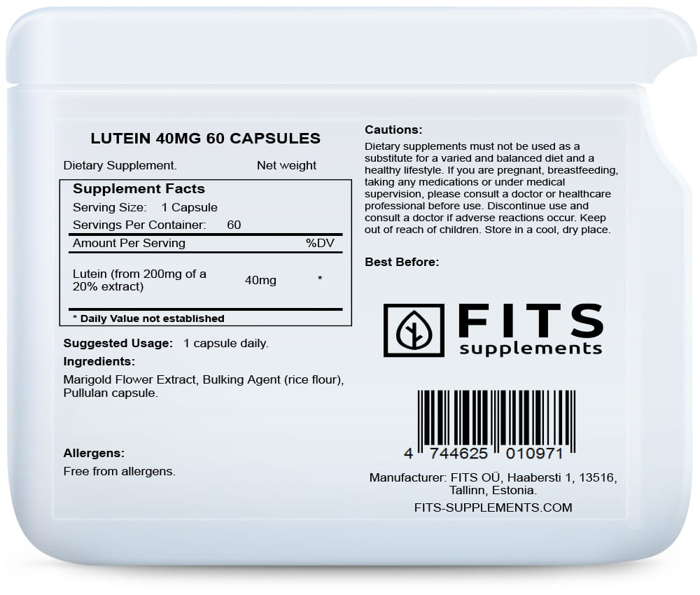 Λουτεΐνη 40mg 60 κάψουλες