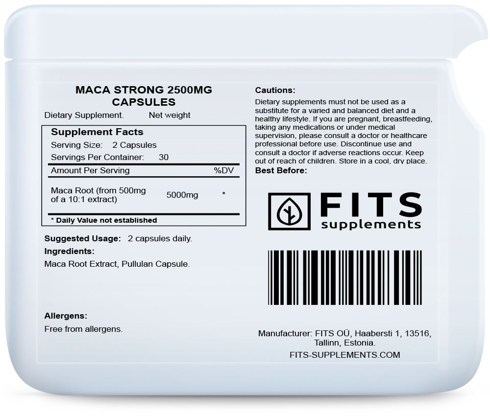 Maca Strong 2500mg 60 κάψουλες