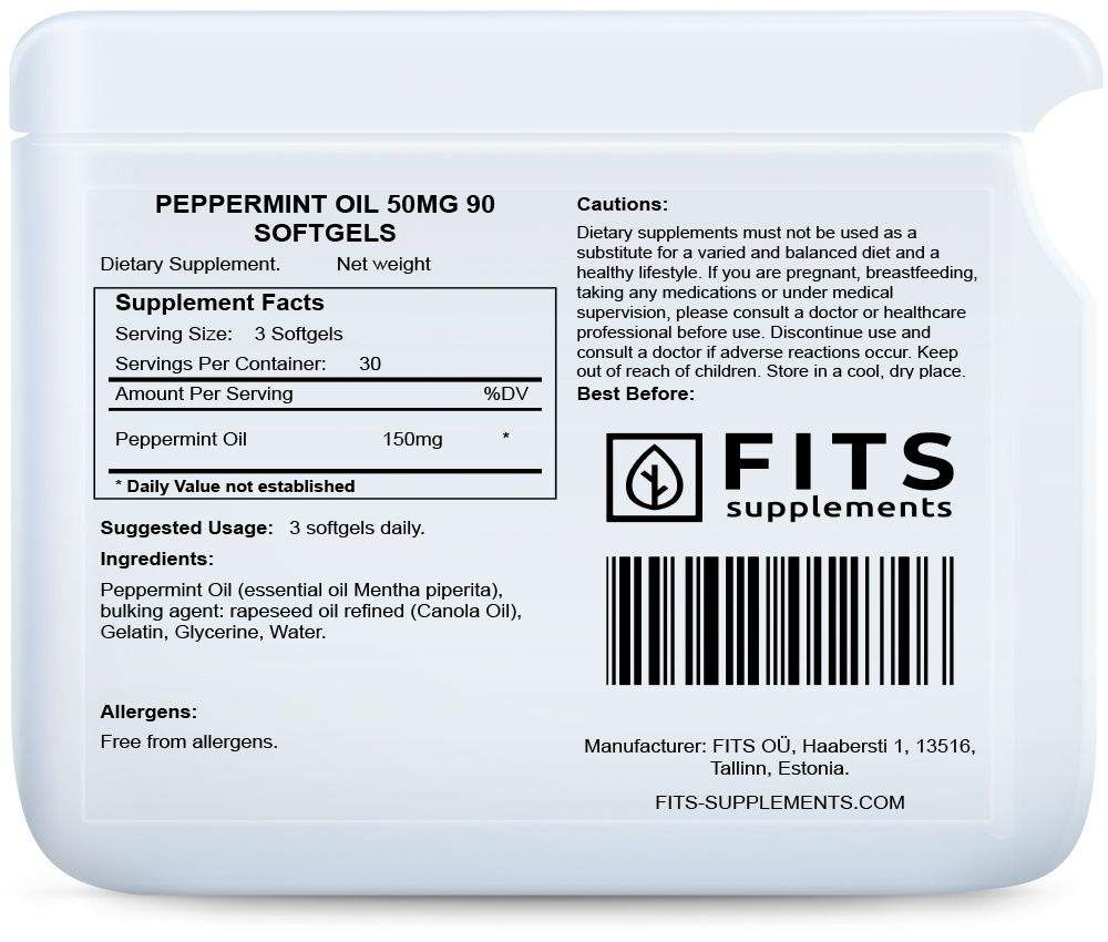 Έλαιο μέντας 50mg 90 μαλακά δισκία