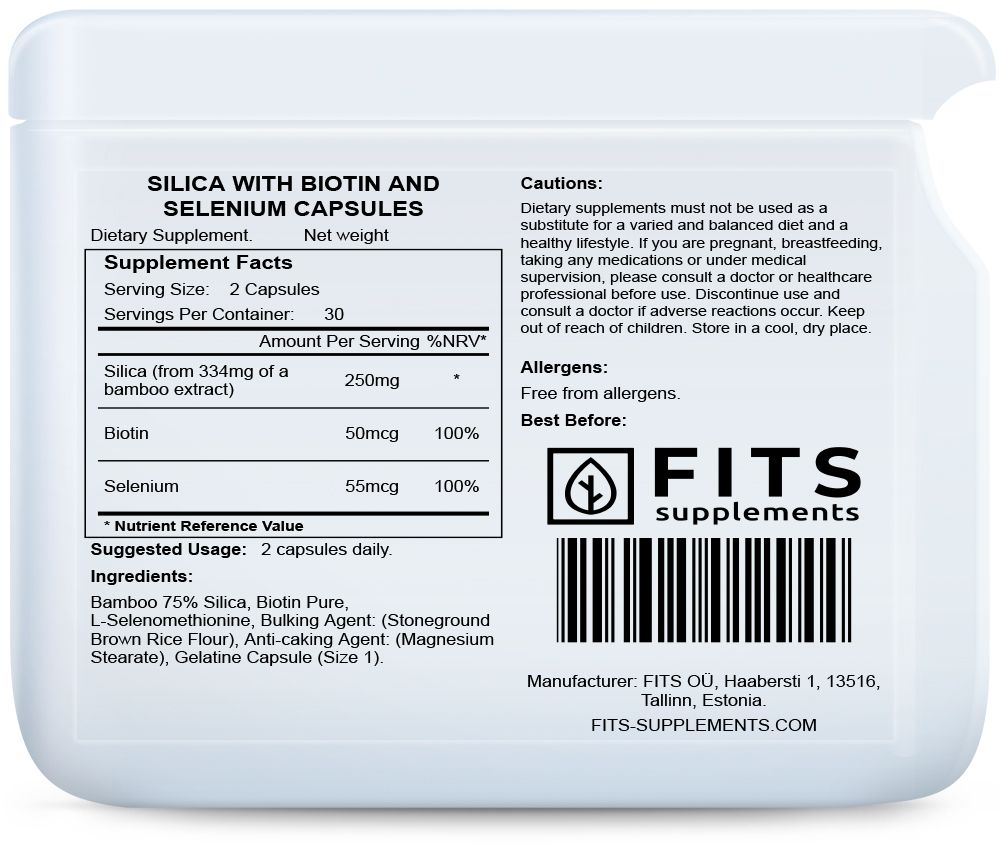 Πυρίτιο με Βιοτίνη και Σελήνιο 60 κάψουλες