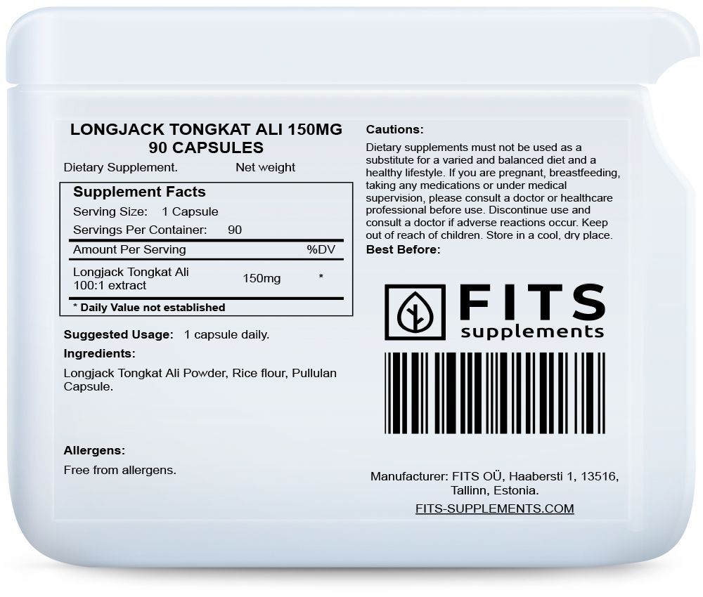 Longjack Tongkat Ali 150mg 90 κάψουλες