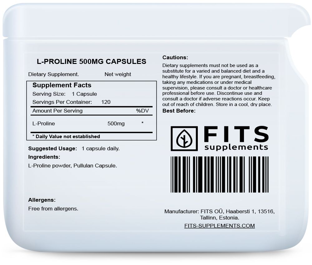 L-Προλίνη 500mg 120 κάψουλες