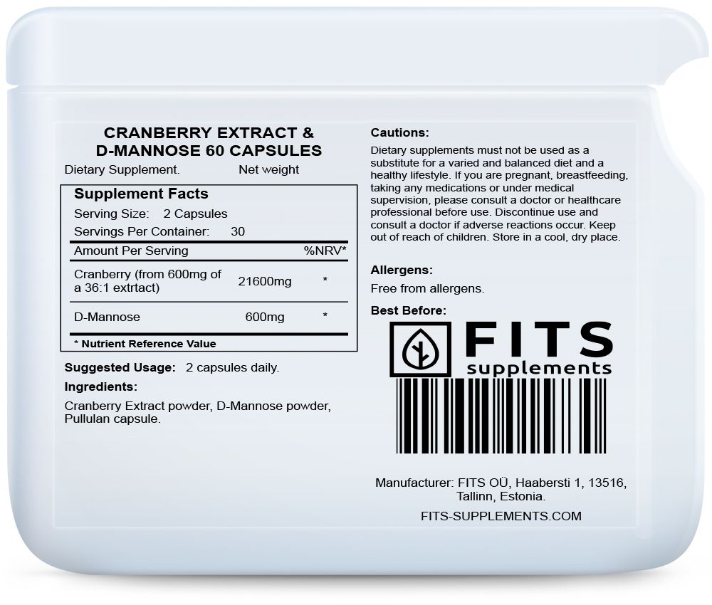 Εκχύλισμα κράνμπερι & D-μαννόζη 60 κάψουλες