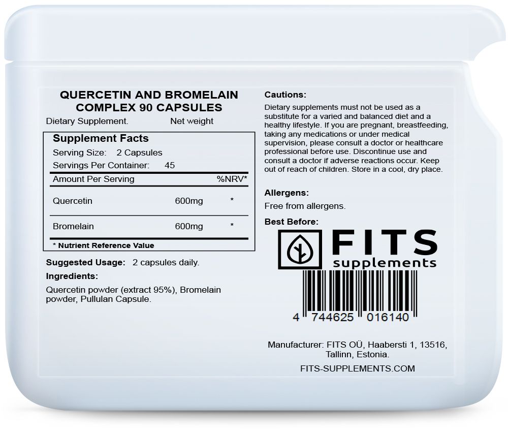 Σύμπλεγμα Κερκετίνης και Βρομελαΐνης 90 κάψουλες