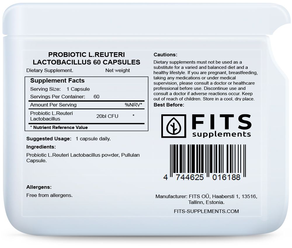 Προβιοτικό L. Reuteri Lactobacillus 60 κάψουλες