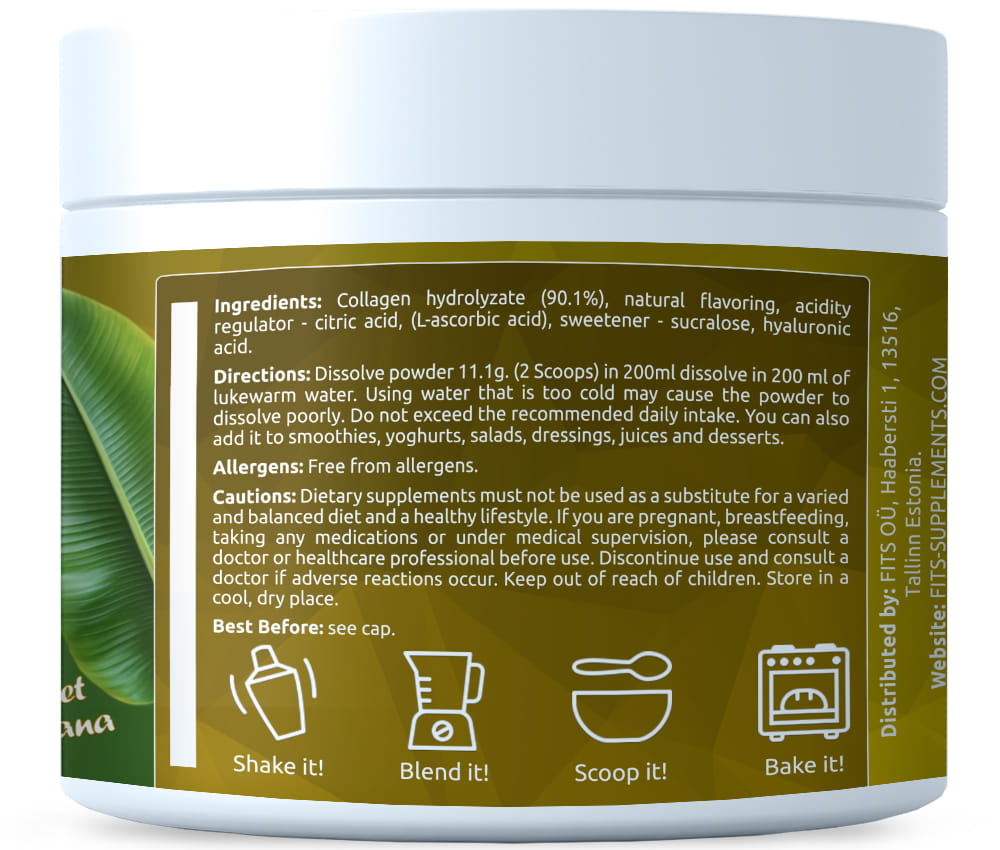 Premium Κολλαγόνο Γλυκιά Μπανάνα σκόνη 325g